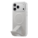 Levelo Arcen MagSafe Leather Case with Kickstand for iPhone 18/17 Pro / Pro Max Silver [O] - كفر حماية عالية + مسكة وستاند ماغ سيف - سلسلة ايفون 18/17 - ليفيلو