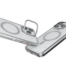 Levelo Elio PC Case with Camera Ring Stand Case for iPhone 16 Pro/Pro MAX - Grey - كفر حماية عالية -ستاند مكان الكاميرا - ماغ سيف