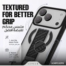 Levelo Morphix Clara Grip Case for iPhone 18Pro/Pro Max - كفر حماية عالية - ماغ سيف - سلسلة ايفون 18 - ليفيلو - شفاف