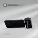 Levelo Nova Mini Portable Powerbank 5000mAh - Black - بطارية متنقلة + ستاند - مع شاحن ايفون + تايب سي + شاحن ساعه ابل - سعة 5000 مللي امبير - كفالة 12 شهر