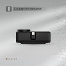 Levelo Nova Mini Portable Powerbank 5000mAh - Black - بطارية متنقلة + ستاند - مع شاحن ايفون + تايب سي + شاحن ساعه ابل - سعة 5000 مللي امبير - كفالة 12 شهر