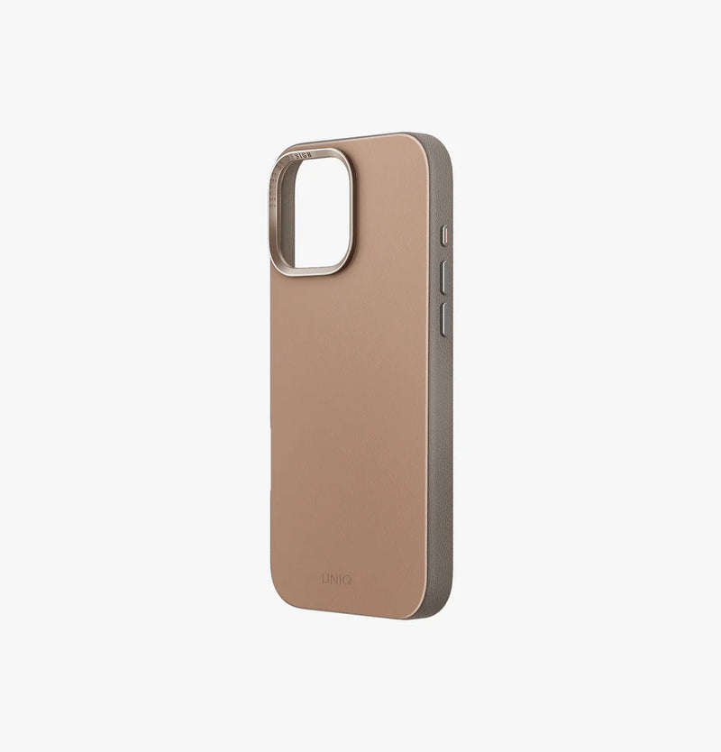 Uniq Hybrid Lyden DS Dual-Tone Premium Leatherette MagSafe Case for iPhone 16 Pro/16 Pro MAX [B] - كفر حماية عالية - يونيك - جلد - ماغ سيف