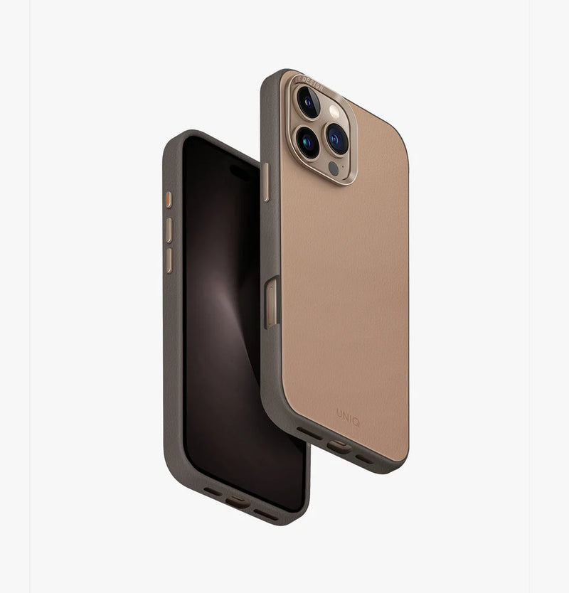 Uniq Hybrid Lyden DS Dual-Tone Premium Leatherette MagSafe Case for iPhone 16 Pro/16 Pro MAX [B] - كفر حماية عالية - يونيك - جلد - ماغ سيف