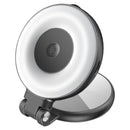 Promate MagSafe LED Ring Light 360° Rotatable Black [BO] - اضاءة - للتصوير + مراية - ماغ سيف - متوافقة مع جميع الاجهزة التي تدعم الماغ سيف
