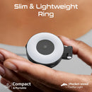 Promate MagSafe LED Ring Light 360° Rotatable Black [BO] - اضاءة - للتصوير + مراية - ماغ سيف - متوافقة مع جميع الاجهزة التي تدعم الماغ سيف