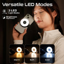 Promate MagSafe LED Ring Light 360° Rotatable Black [BO] - اضاءة - للتصوير + مراية - ماغ سيف - متوافقة مع جميع الاجهزة التي تدعم الماغ سيف