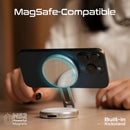 Promate MagSafe LED Ring Light 360° Rotatable Grey [BO] - اضاءة - للتصوير + مراية - ماغ سيف - متوافقة مع جميع الاجهزة التي تدعم الماغ سيف