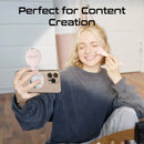 Promate MagSafe LED Ring Light 360° Rotatable Rose Gold [BO] - اضاءة - للتصوير + مراية - ماغ سيف - متوافقة مع جميع الاجهزة التي تدعم الماغ سيف