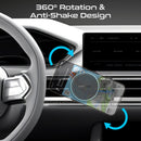 Promate 2-in-1 MagSafe Wireless Car Charger 15W Built-in Wireless Mono ENC Earphone - Black [BO] - ستاند سيارة + شحن التليفون + سماعة + خاصة العزل - بروميت - ماق سيف