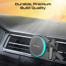 Promate 2-in-1 MagSafe Wireless Car Charger 15W Built-in Wireless Mono ENC Earphone - Black [BO] - ستاند سيارة + شحن التليفون + سماعة + خاصة العزل - بروميت - ماق سيف