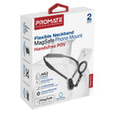 Promate MagSafe Neckband for Phone Black [BO]  - ستاند - رقبه - متوافق مع اجهزة ماق سيف
