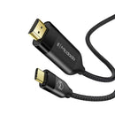 Mcdodo Type-C to HDMI Cable Real 4K High Resolution 2M - Black [O]- وصلة تلفزيون لاجهزة الاندرويد - تايب سي - من الجهاز الى التلفزيون مباشرة