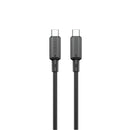 PAWA 3A USB-C TO USB-C Quick Charging - 1.2m - Black -  سلك شحن - باوا - تايب سي الي  تايب سي - طول 1.2 متر - قوة 60 واط - كفالة 12 شهر