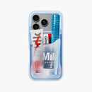 Ninja Labs Flex Pouch for iPhone 17 Pro / 17 Pro Max Case (Baby Blue/Clear) [C] -  كفر حماية عالية + محفظة - نينجا