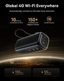 Baseus EnerGeek GX11 MiFi Power Bank 20000mAh 67W - Cosmic Black [D] بطارية متنقلة - بيسوس - سعة 20000 + واي فاي فور جي - شاشة رقميه - قوة 67 واط - كفالة 24 شهر