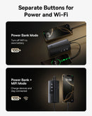 Baseus EnerGeek GX11 MiFi Power Bank 20000mAh 67W - Cosmic Black [D] بطارية متنقلة - بيسوس - سعة 20000 + واي فاي فور جي - شاشة رقميه - قوة 67 واط - كفالة 24 شهر