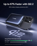 Baseus PicoGo AM61 Qi2.2 Magnetic Power Bank with Detachable Cable 10000mAh 45W - Cosmic Black [D] - بطارية متنقلة - بيسوس - سعة 10000 - سلك شحن تايب سي قوة 45 واط + ماق سيف قوة 25 واط - كفالة 24 شهر