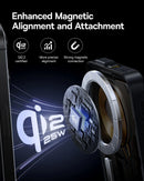Baseus PicoGo AM61 Qi2.2 Magnetic Power Bank with Detachable Cable 10000mAh 45W - Cosmic Black [D] - بطارية متنقلة - بيسوس - سعة 10000 - سلك شحن تايب سي قوة 45 واط + ماق سيف قوة 25 واط - كفالة 24 شهر