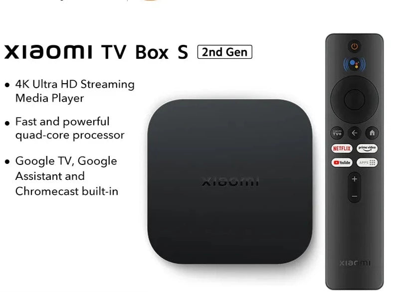 Xiaomi MI TV Box S 2nd-Gen 4K Ultra HD Streaming Media Player [H] جهاز تلفزيون ترفيهي - شاومي