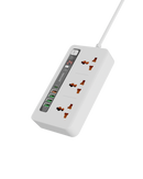 Porodo Multi-Port Power HUB 4 USB-A/USB-C Ultimate Home & Office Kit 2M - white [O] - موزع شاحن حائط - 3 فتحات للكهرباء - 4 فتحتين يو اس بي - 1 فتحات تايب سي - طول 2 متر -  8 في 1 - كفالة 12 شهر