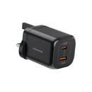 Porodo Dual-Port Quick Charger 45W - Black - بلاك شاحن حائط - فتحتين للشحن 45 واط - بورودو - كفالة 24 شهر