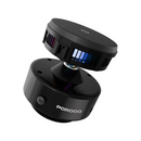 Porodo Vacuseal MagSafe Charging & Cooling - Black [O] - ستاند سيارة مناسب لجميع انواع الاجهزة - قاعدة شفط مع شحن + شحن لاسلكي قوة 15 واط + قاعدة تبريد للهاتف + إضاءة  - بورودو