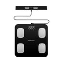Porodo Lifestyle Precise Analysis Smart Scale - Black - ميزان ذكي - بورودو - كفالة 24 شهر