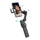 Porodo 3-Axis Gimbal Stabilizer Magnetic Fill Light - Black [O]- ستاند تصوير - عصا سيلفي - مقاوم للهتزاز - ثبات عالي