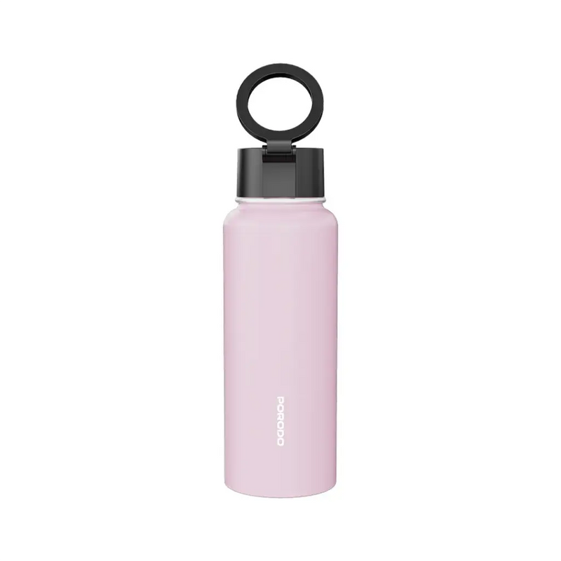 Porodo Lifestyle Magnetic Mount Water Bottle - Pink - مطارة حافظة للحرارة - ستاند ماغ سيف - بورودو
