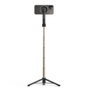 Porodo Magnetic Selfie Stick 64.5cm Extendable with 3 Leg Tripod and Remote Control - Black - عصاة تصوير - ستاند + سيلفي - ماغ سيف - مع ريموت