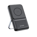 Porodo 10000mAh Magsafe Integrated Cables Smart Folding Stand - بطاريه متنقلة - سعة 10 ألاف - بورودو + شحن ماغ سيف قوة 15 واط  - ستاند + سلك شحن  تايب سي + سلك شحن  ايفون + سلك شحن مايكرو + سلك يو اس بي اي - شاشة رقمية + ستاند - كفالة 24 شهر