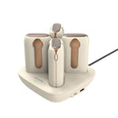 Porodo 10000mAh | 4 Power Bank Station Lightning & Type-C Integrated Cable - Gold  [O] - قاعدة شحن باور بانك - 4 في 1 - كفالة 24 شهر