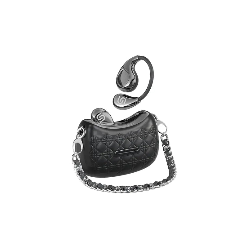 Porodo Soundtec Hand Bag ENC Earbuds - Black - سماعة بورودو - بلوتوث - تصميم جنطه نسائيه - كفالة 24 شهر