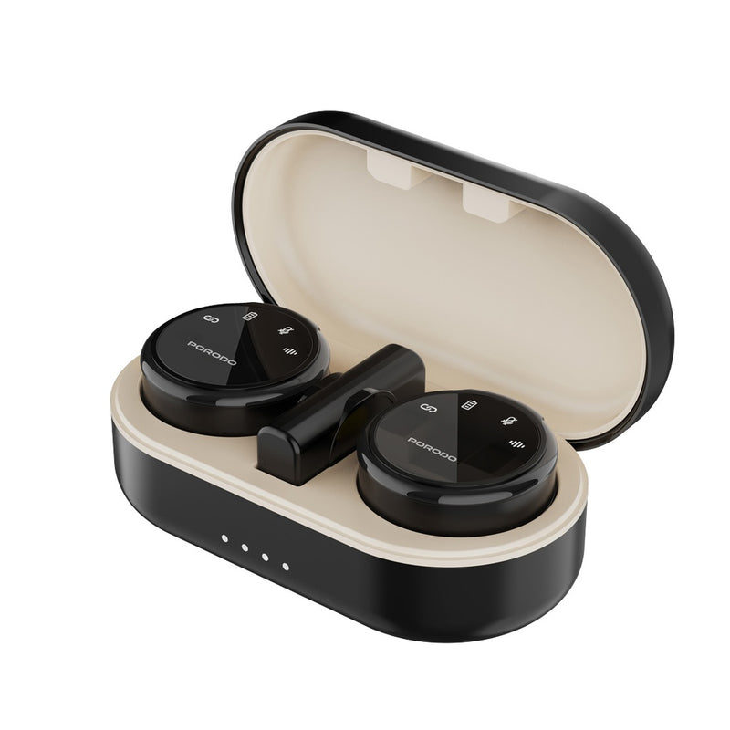 Porodo Lavalier Microphones Type-C Connector With Lightning Adapter [O] - مايكروفون للتصوير - عدد 2 ميكروفون - منفذ شحن أيفون لايتينينغ + منفذ شحن تايب سي - بورودو - كفالة 24 شهر