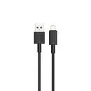 Porodo USB-A to Lightning Durable Charging Cable Black - سلك شحن ايفون - بورودو - طول 1.2 سم - كفالة 24 شهر