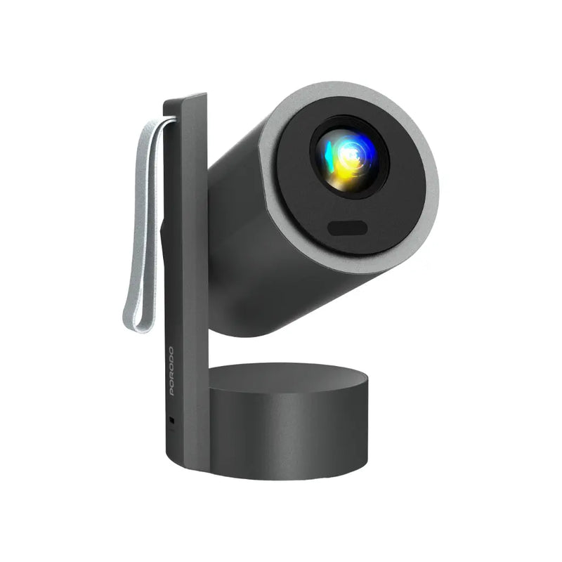 Porodo Full HD Smart Projector - Gray - بروجكتور متنقل + بطارية تدوم حتى 2 ساعة شغل متواصل - كفالة 12 شهر