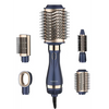 Porodo 5-In-1 Hot Air Brush Styling Set with Straightening & Curling Tool - Blue & Gold [O] - جهاز استشوار ومصفف الشعر من بورودو - 5 في 1 - كفالة 24 شهر