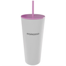Porodo Lifestyle Stainless Steel Double Wall Tumbler - 710ml - White [O] - كوب - بورودو لايف ستايل - مصنوع من الفولاذ المقاوم للصدأ