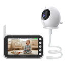 Porodo Lifestyle Lumi Baby Smart Monitor with Camera and Display Screen - Silver [O] - كاميرا داخلية + شاشة  برودو - كفالة 24 شهر