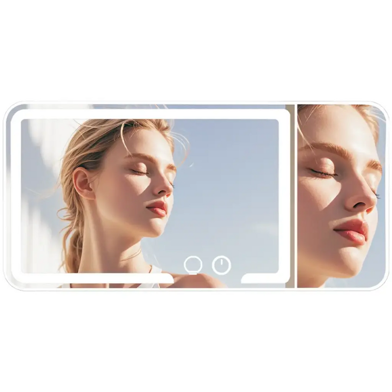 Porodo Lifestyle Shinevibe LED Car Makeup Mirror - Clear مرايا مع اضاءة ميك اب  - بورودو - كفالة 24 شهر