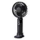 Porodo Lifestyle Chillo Air Portable Handheld Fan with LED Display - Black [O] - مروحة متنقلة - سرعات متعددة - برودو -  كفالة 12 شهر