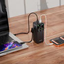 Porodo POLO 10000mAh POWER BANK Built-in USB-C Cables - Black - بطارية متنقلة - بورودو - قوة 10000 + تايب سي - 1 منفذ تايب سي - 1 منفذ يو اس بي - قوة 100 واط - كفالة 12 شهر