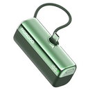 Porodo Pocket Volt 5000mAh Power Bank - Green - بطارية متنقلة - مع شاحن تايب سي - سعة 5 ألاف مللي امبير + شاشة رقميه - لأجهزة الاندرويد والايفون 15 والايفون 16 والايفون 17 - كفالة 24 شهر