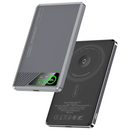Porodo SlimMag 5000mAh Magnetic Power Bank - Gray - بطارية متنقلة ماغ سيف نحيفة + شحن السماعة + شحن الساعة + 1 منفذ تايب سي - سعة 5000 ملي أمبير - كفالة 24 شهر