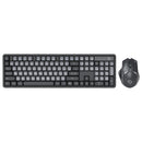 Porodo Gaming Wireless Keyboard Mouse Set 2.4GHz 1600 DPI -Black [O] - كيبورد لوحة مفاتيح + ماوس - بلوتوث وايرلس - لجميع اجهزة الايباد والتابلت والاجهزة اللوحية