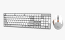 Porodo Gaming Wireless Keyboard Mouse Set 2.4GHz 1600 DPI - White [O] - كيبورد لوحة مفاتيح + ماوس - بلوتوث وايرلس - لجميع اجهزة الايباد والتابلت والاجهزة اللوحية