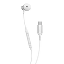 Powerology Type-C Mono Earphone (White) - سماعة اذن - مع مايكروفون - صوب واحد - تايب سي - كفالة 12 شهر