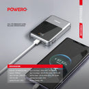 POWERO+ Bern Magsafe Powerbank With Built-in USB-C & Lightning Cable - بطارية متنقلة - ماغ سيف - سعة 10000 - عدد 2 سلك - شاحن  ايفون + تايب سي - شاشة رقميه - قوة 22.5 واط - كفالة 12 شهر