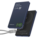 Powerology MagVolt 5000mAh Magnetic Power Bank - Blue - بطارية متنقلة - باورولوجي - سعة 5000 -  شحن لاسلكي ( ماغ سيف )- تدعم شحن ساعة ابل + الايربودز - شاشة رقميه + خيط علاق - كفالة 12 شهر