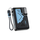 Powerology 10000mAh Wall Charger Magsafe 15W Power Bank 35W with C-C cable Bank - شاحن حائط دولي -  2 في 1 - باور بانك سعة 10000 + سلك شحن تايب سي - شاشه رقمية - كفالة 24 شهر